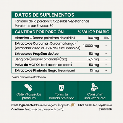 Cápsulas De Curcumina De Cúrcuma (1000 mg - x60)